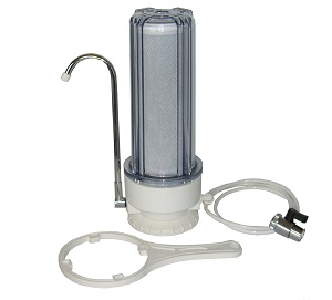 .SW-1C COUNTERTOP WATER FILTER SYSTEM (CLEAR HOUSING)